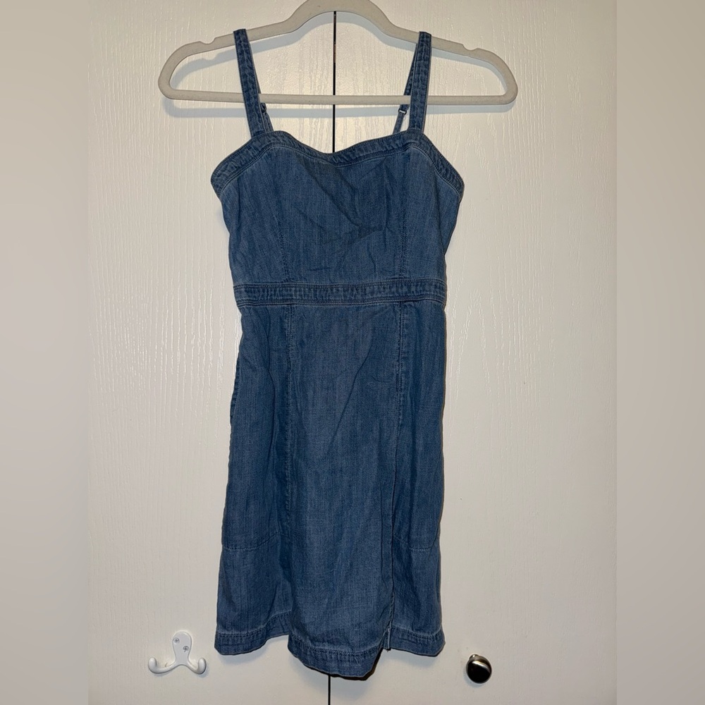 Abercrombie & Fitch Zip Back Smocked Mini Dress